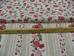 Roses and stripes - painettu co-kangas 9.60 €/m