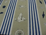 Yachting stripes-painettu co-sekoitekangas HUOM. leveys 20.50€/m